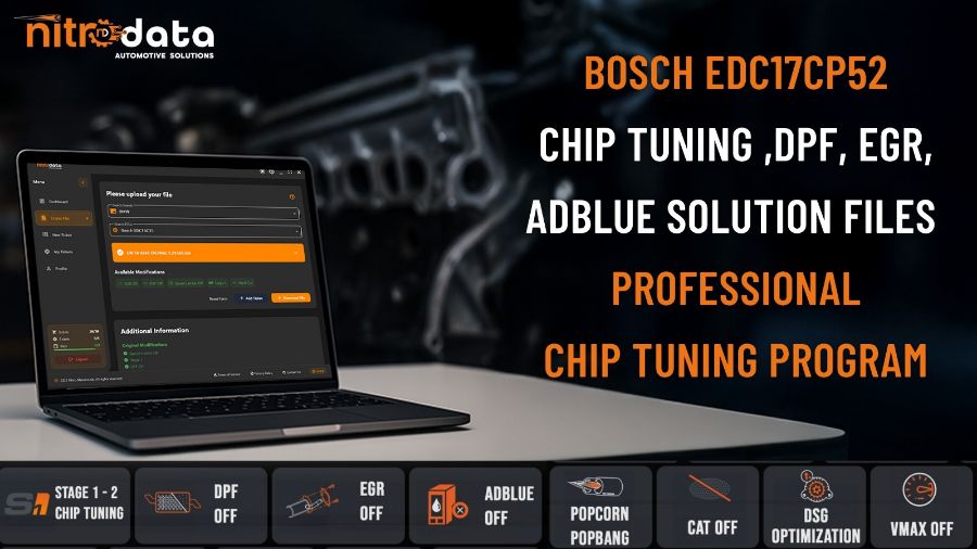 EDC17CP52 Chip Tuning, DPF-EGR-AdBlue Çözüm Dosyaları | Nitro Data ile Otomatik ECU Yazılım Çözümleri