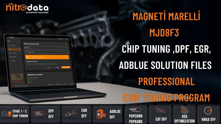 MJD8F3 Chip Tuning, DPF-EGR-AdBlue Çözüm Dosyaları | Nitro Data ile Otomatik ECU Yazılım Çözümleri