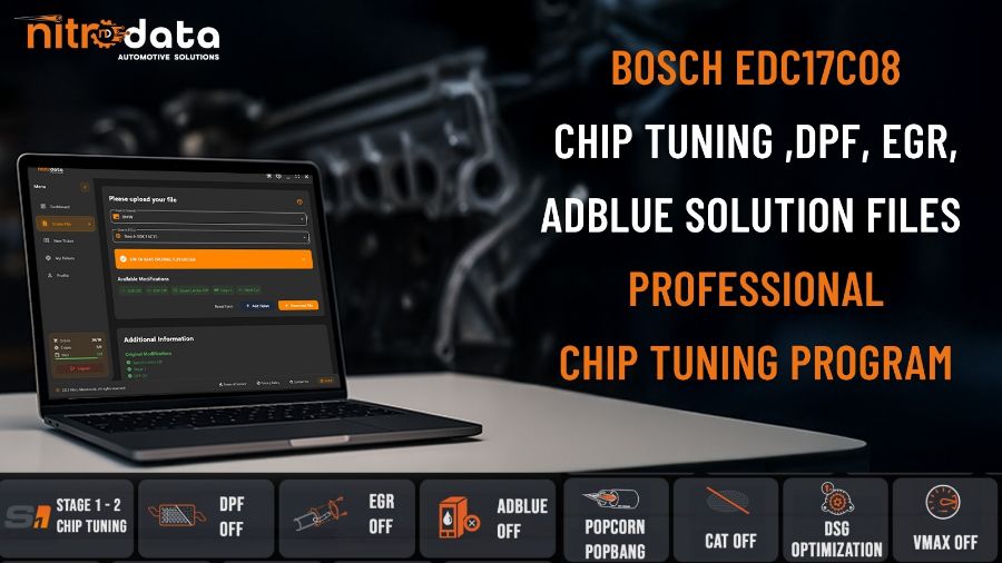 EDC17C08 Chip Tuning, DPF-EGR-AdBlue Solution Files | Automatic ECU Software Solutions with Nitro Data
