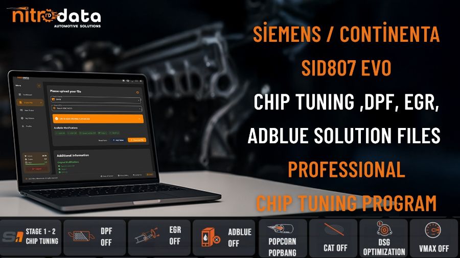 SID807 EVO Chip Tuning, DPF-EGR-AdBlue Solution Files | Automatic ECU Software Solutions with Nitro Data