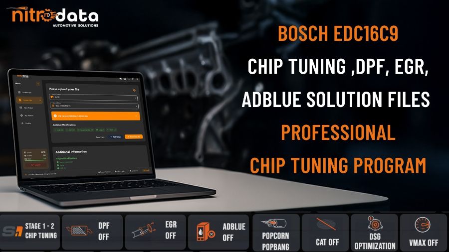 EDC16C9 Chip Tuning, Fichiers Solutions DPF-EGR-AdBlue | Solutions Logicielles ECU Automatiques avec Nitro Data