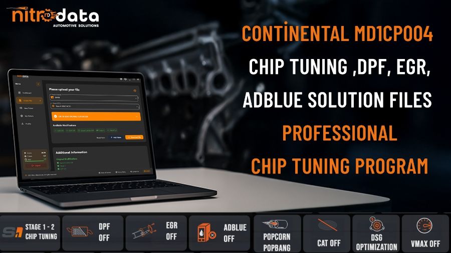 MD1CP004 Chip Tuning, Fichiers de Solution DPF-EGR-AdBlue | Solutions Logicielles ECU Automatiques avec Nitro Data
