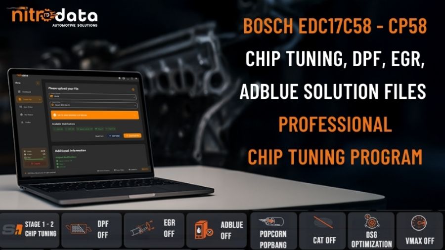 EDC17C58 - CP58 Chip Tuning, DPF-EGR-AdBlue Solution Files | Automatic ECU Software Solutions with Nitro Data